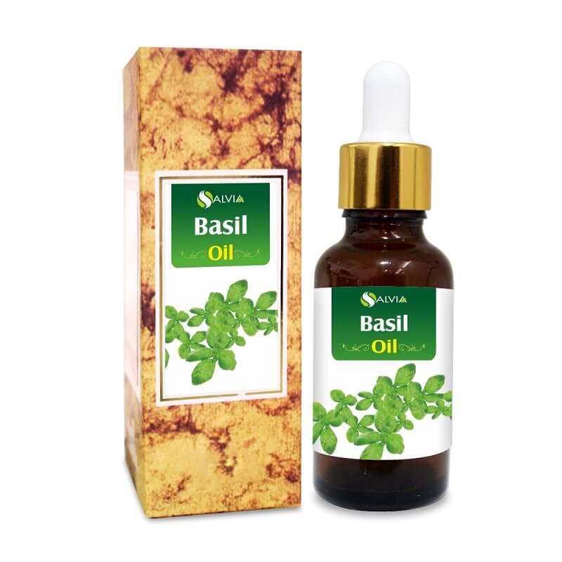 Salvia Natural Essential Oils,Oil for Greasy hair 10ml Basil Oil (Ocimum Basilicium) 100% Natural Pure Essential Oil For Hair Growth, Heals Dry Skin, Cures Acne, Reduces Wrinkles